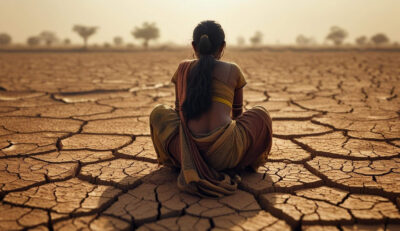 Zdjęcie przedstawiające wyschnięte podłoże